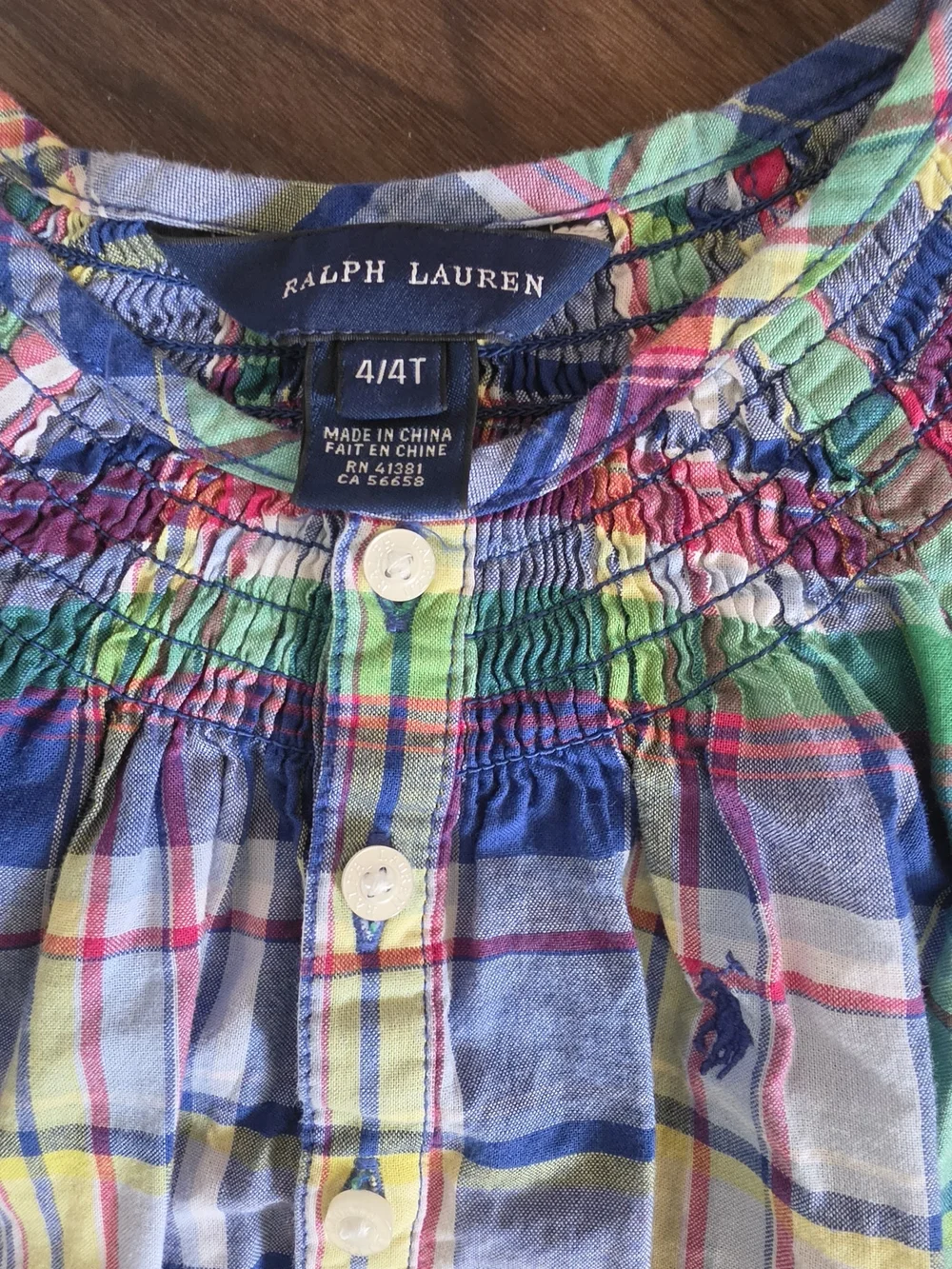 Ralph Lauren Multicolor Plaid Button-Front Shirtdress